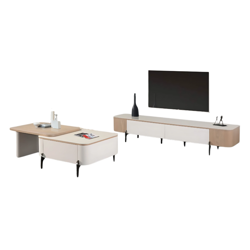 HIQ-A2 6.5Ft Ceramic Tv Cabinet With Ceramic Coffee Table