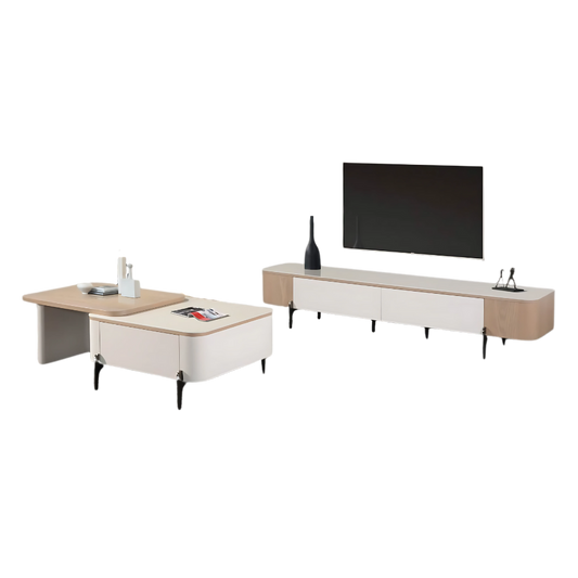 HIQ-A2 6.5Ft Ceramic Tv Cabinet With Ceramic Coffee Table